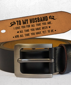 I Love You For All That You Are - Personalized Engraved Leather Belt