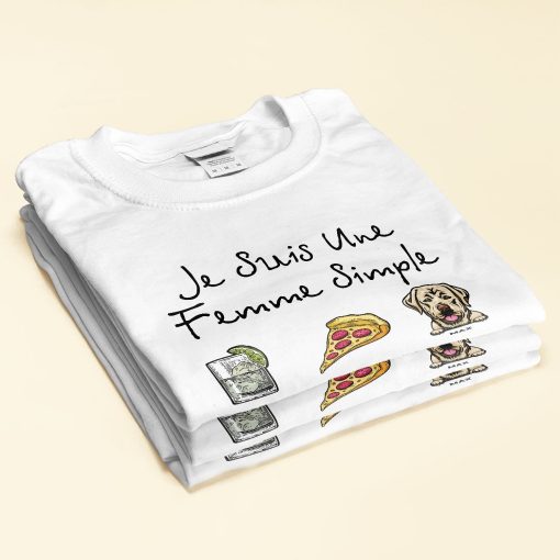 Je Suis Une Femme Simple - Personalized Shirt - Gift For Dog Mom, Dog Lover - Image 3