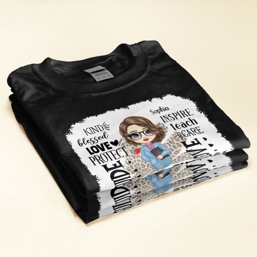 Kind Blessed Inspire Teacher Life - Personalized Shirt - School Leaving, Appreciation Gift, Birthday Gift For Teachers - From Students - Image 2