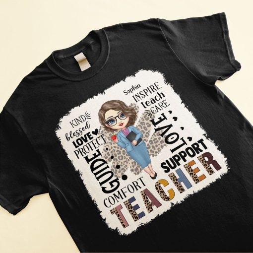 Kind Blessed Inspire Teacher Life - Personalized Shirt - School Leaving, Appreciation Gift, Birthday Gift For Teachers - From Students - Image 3
