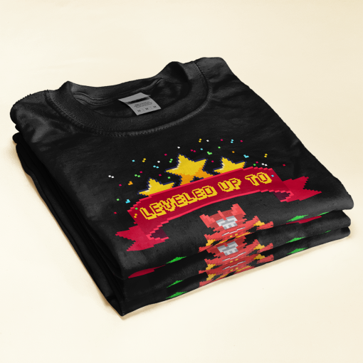 Leveled Up To School - Personalized Shirt - Back To School Gift For Boy, Son, Grandson, School - Pixel Hero - Image 3