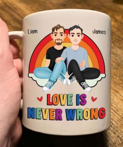 Love Is Never Wrong Pride Month - Personalized Mug