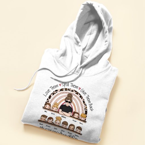 Love Them, Spoil Them, Give Them Back - Personalized Shirt - Birthday, Grandparents' Day Gift For Grandma, Gigi, Nana, Nanny, Mimi, Glamma - Image 5