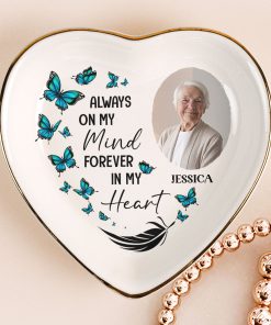Memorial Gift Always On My Mind - Personalized Photo Ring Dish