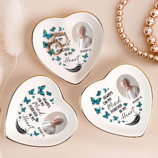 Memorial Gift Always On My Mind - Personalized Photo Ring Dish - Image 2