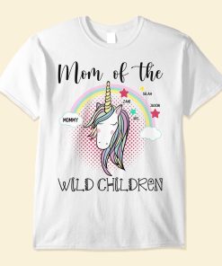 Mom Of The Wild Child - Personalized Shirt - Birthday, Funny Gift For Mom, Mother, Grandma, Nana, Gigi, Mimi