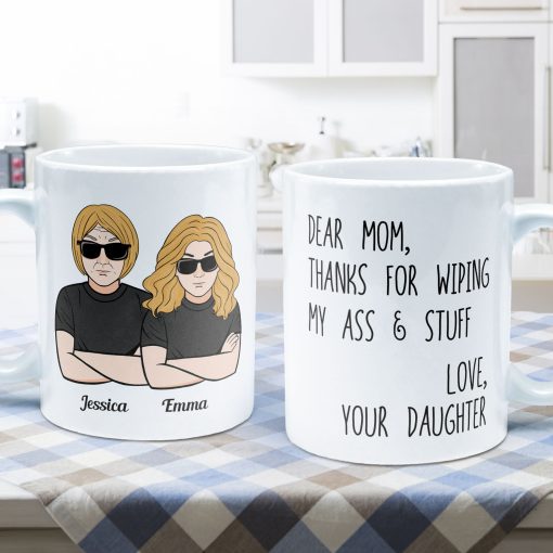 Mom Thanks For Wipping My Stuff - Personalized Mug - Mother's Day Gift For Mom, Mother, Mama - From Son, Daughter, Children - Image 2