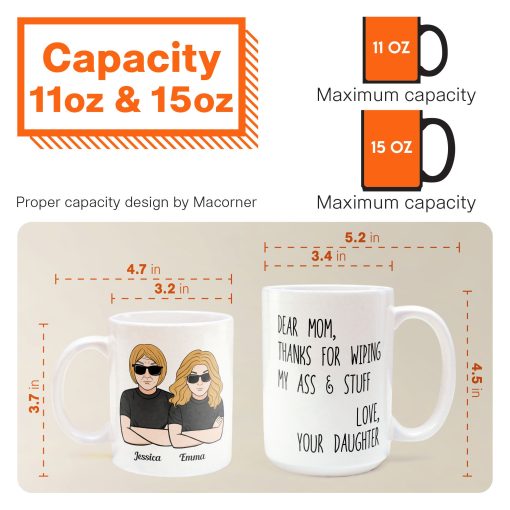 Mom Thanks For Wipping My Stuff - Personalized Mug - Mother's Day Gift For Mom, Mother, Mama - From Son, Daughter, Children - Image 6
