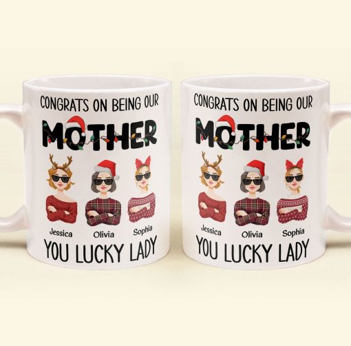 Mom, You Lucky Lady - Personalized Mug