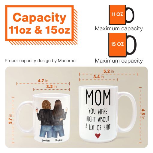 Mom, You Were Right About A Lot Of Shit - Personalized Mug - Birthday, Funny Gift For Mom - Image 2