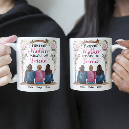 Mother And Daughters Forever - Personalized Mug - Image 4