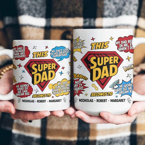 My Dad Is Stronger Than Any Superhero - Personalized Mug - Image 4