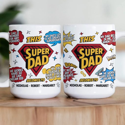 My Dad Is Stronger Than Any Superhero - Personalized Mug - Image 3