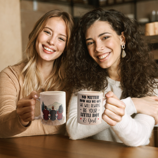 No Matter How Old We Get, We Will Always Be Your Little Girls & Boys - Personalized Mug - Fathers Day Gift For Dad, Papa - Image 6