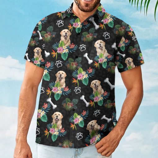 Dog Hawaiian - Personalized Photo Hawaiian With Pocket Shirt - Image 4