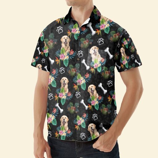 Dog Hawaiian - Personalized Photo Hawaiian With Pocket Shirt - Image 5