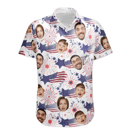 Family Cute Face - Personalized Photo Hawaiian Shirt - Image 2