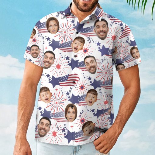 Family Cute Face - Personalized Photo Hawaiian Shirt - Image 4