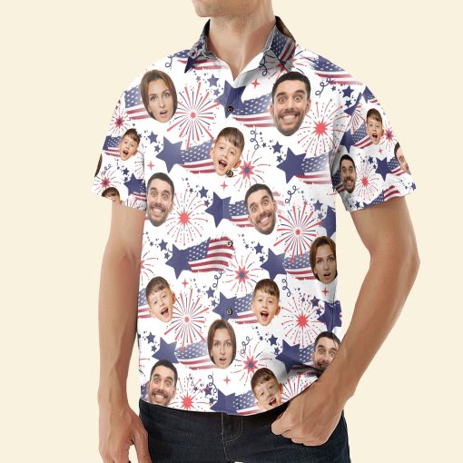 Family Cute Face - Personalized Photo Hawaiian Shirt - Image 5