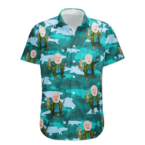 Fishing Man - Personalized Photo Hawaiian Shirt - Image 2