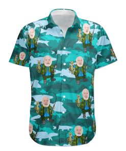 Fishing Man - Personalized Photo Hawaiian Shirt