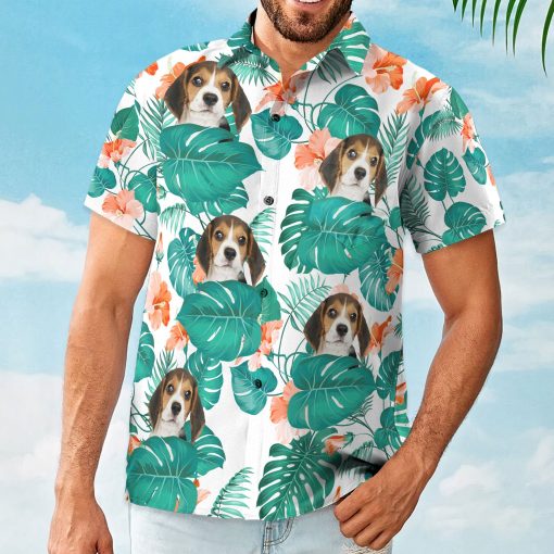 Funny Family Pet Face - Personalized Photo Hawaiian Shirt - Image 2