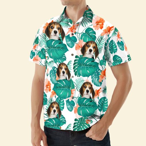 Funny Family Pet Face - Personalized Photo Hawaiian Shirt - Image 4