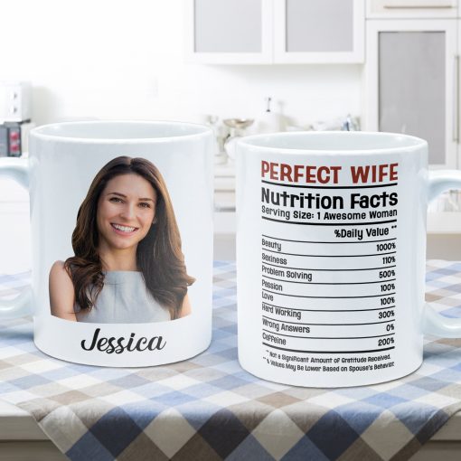Perfect Wife Nutrition Facts - Personalized Photo Mug - Image 6