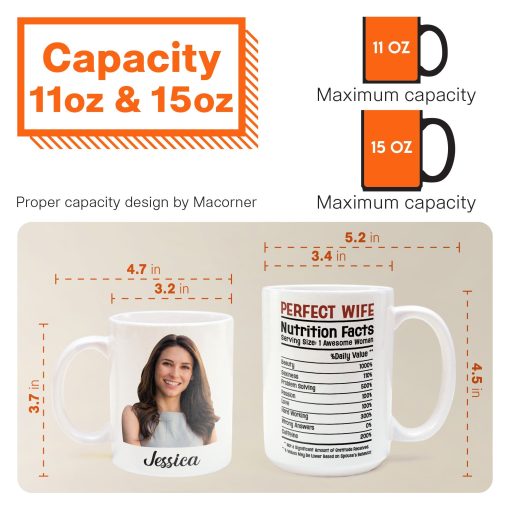 Perfect Wife Nutrition Facts - Personalized Photo Mug - Image 7