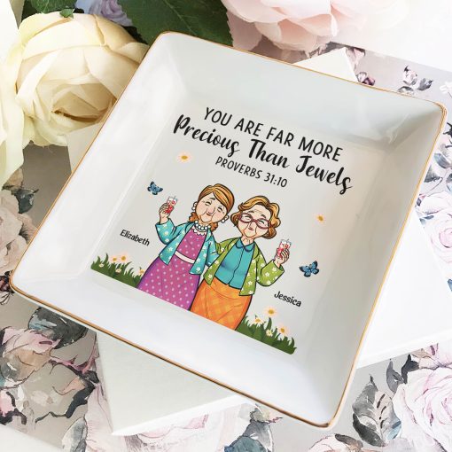 Precious Than Jewels - Personalized Jewelry Dish - Image 2