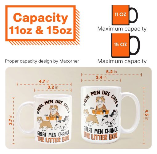 Real Men Like Cats Great Men Change The Litter Box - Personalized Mug - Image 9