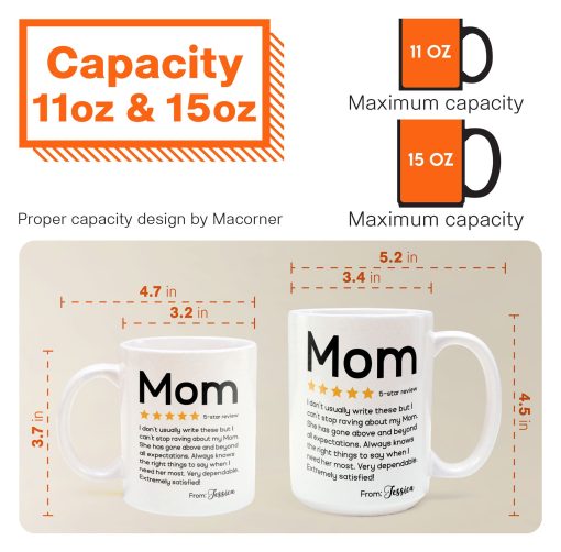 Review About Mom Very Dependable Extremely Satisfied - Personalized Mug - Image 4