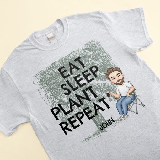 Eat Sleep Plant Repeat - Personalized Shirt - Image 3