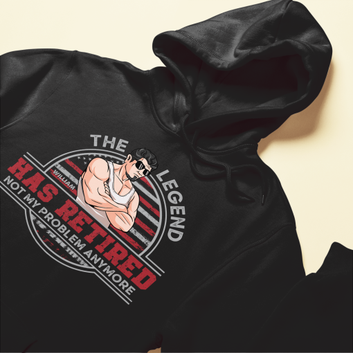 The Legend Has Retired Ver 2 - Personalized Shirt - Birthday Funny Gift, 4th Of July Gift For Dad, Husband, Grandpa - Image 6