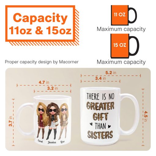 There Is No Greater Gift Than Sisters Leopard Version  - Personalized Mug - Birthday Gift For Sisters  - Fashion Girls - Image 7