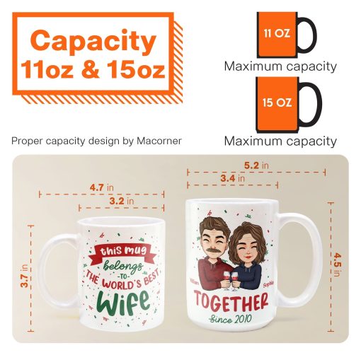 This Mug Belongs To The World's Best Wife - Personalized Mug - Image 7