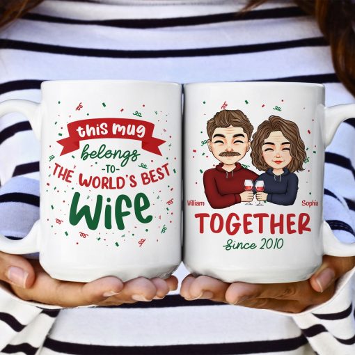 This Mug Belongs To The World's Best Wife - Personalized Mug - Image 8