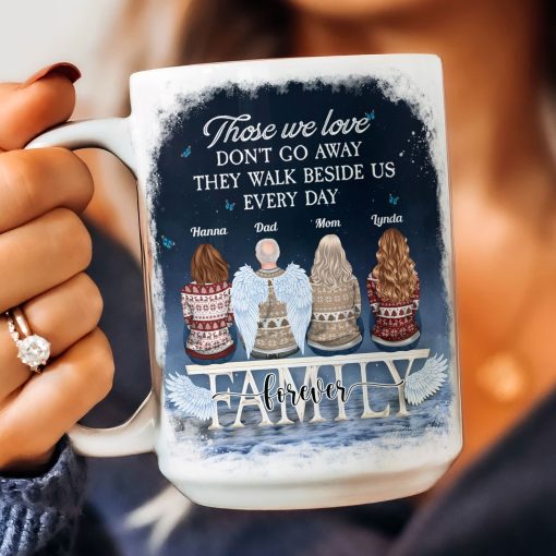 Those We Love Don't Go Away Memorial Gifts - Personalized Mug - Image 4