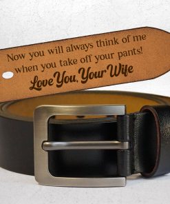 To Husband Boyfriend Valentines Father's Day Gift - Personalized Engraved Leather Belt