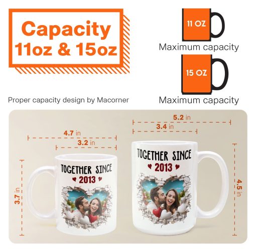 Together Since Anniversary Gift - Personalized Photo Mug - Image 6