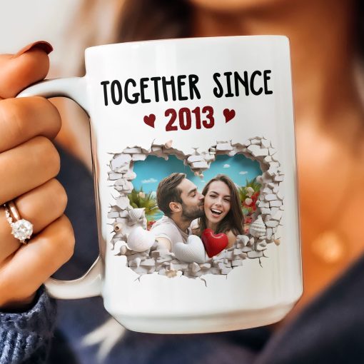Together Since Anniversary Gift - Personalized Photo Mug - Image 7