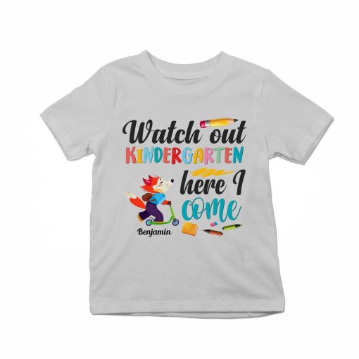 Watch Out Kindergarten, 1St Grade, 2Nd Grade...Here I Come - Personalized Shirt - Back To SchoolGift For Student Kids, Son, Daughter - Image 2