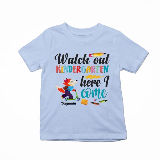 Watch Out Kindergarten, 1St Grade, 2Nd Grade...Here I Come - Personalized Shirt - Back To SchoolGift For Student Kids, Son, Daughter - Image 3