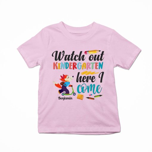 Watch Out Kindergarten, 1St Grade, 2Nd Grade...Here I Come - Personalized Shirt - Back To SchoolGift For Student Kids, Son, Daughter - Image 4