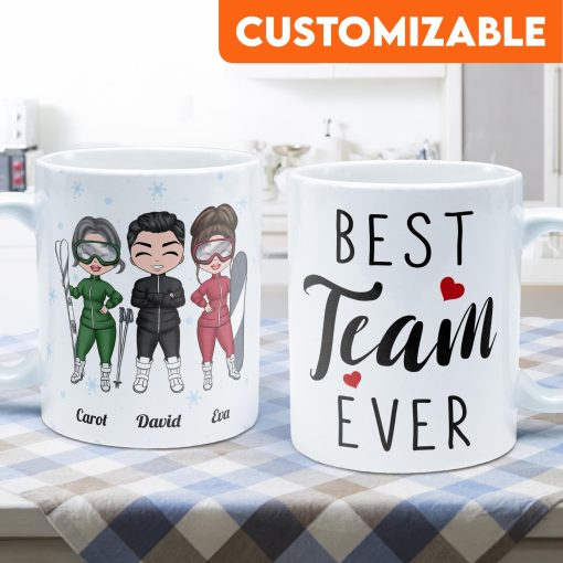 We Are A Team - Personalized Mug - Birthday Gift For Best Friends, Skiing Team, Skiing Lovers - Image 4
