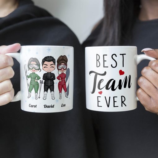 We Are A Team - Personalized Mug - Birthday Gift For Best Friends, Skiing Team, Skiing Lovers - Image 5