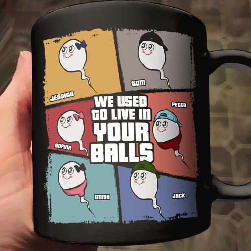 We Used To Live In Your Balls - Personalized Mug - Image 4