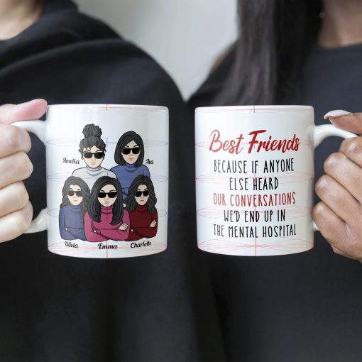 We'd End Up In The Mental Hospital - Personalized Mug - Image 5