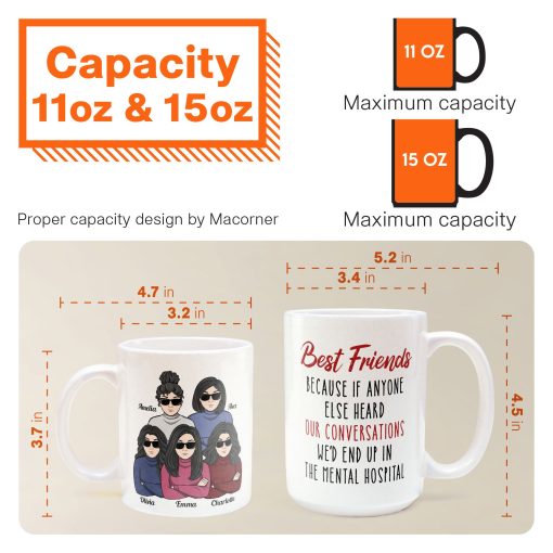 We'd End Up In The Mental Hospital - Personalized Mug - Image 7