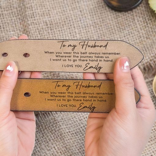 When You Wear This Belt Always Remember - Personalized Engraved Leather Belt - Image 3